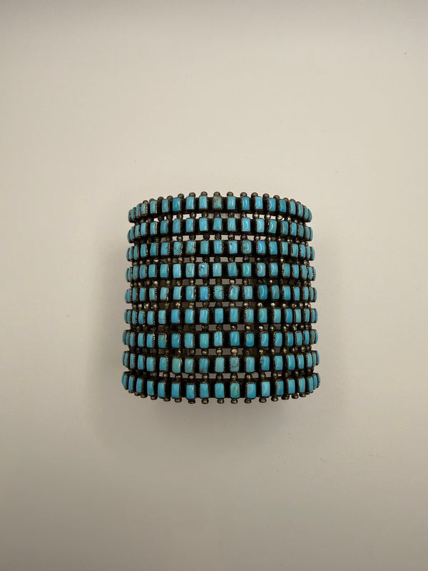 Nine Row Vintage Kingman Turquoise Cuff