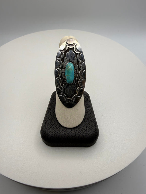 Water-web Kingman Turquoise Ring