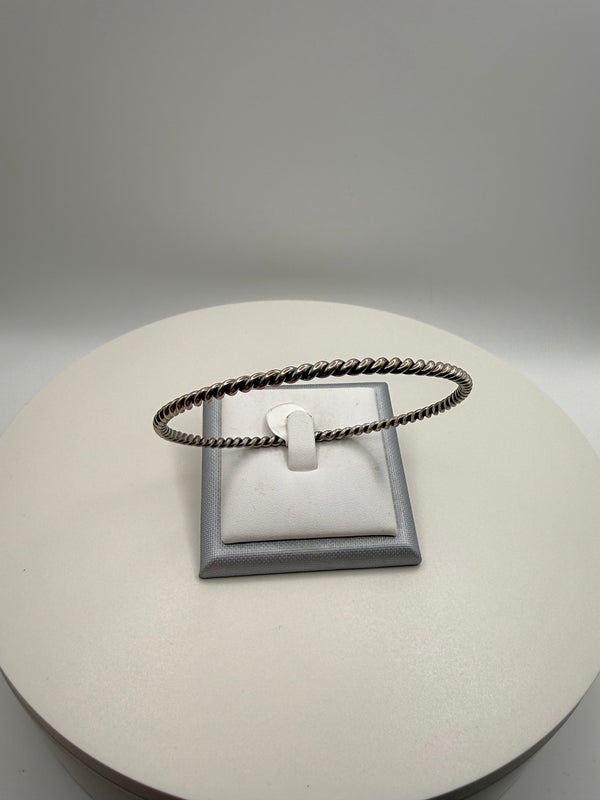 Braided Silver Bangle