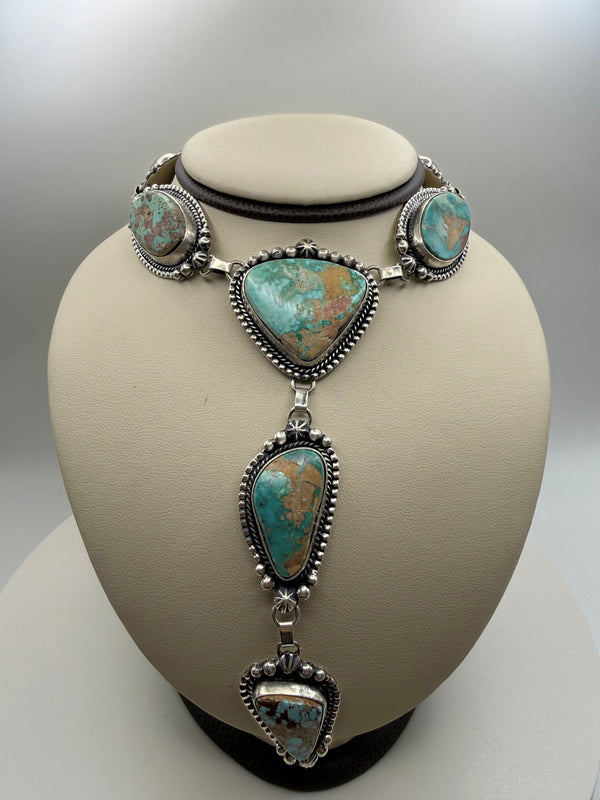 Royston Turquoise Lariat Necklace