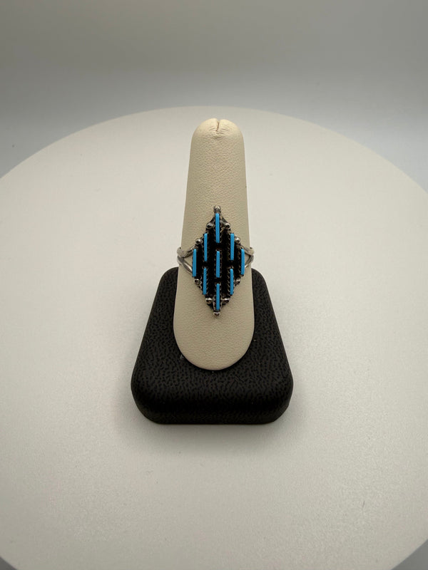Needlepoint Turquoise Ring