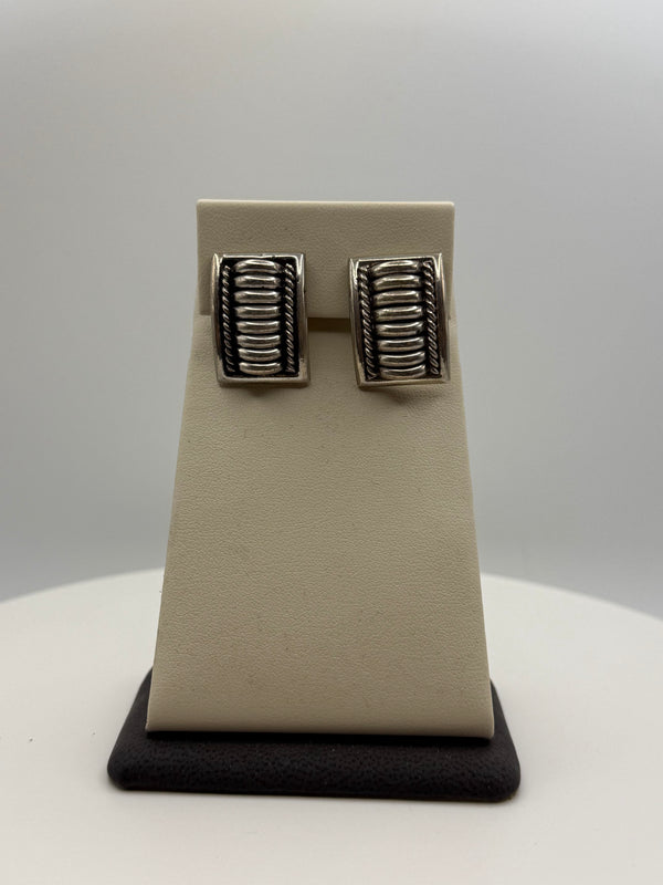 Braided Silver Earrings No. 1