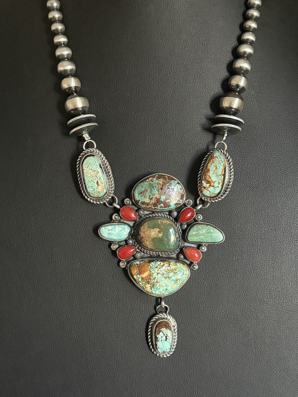 Turquoise and Coral Necklace