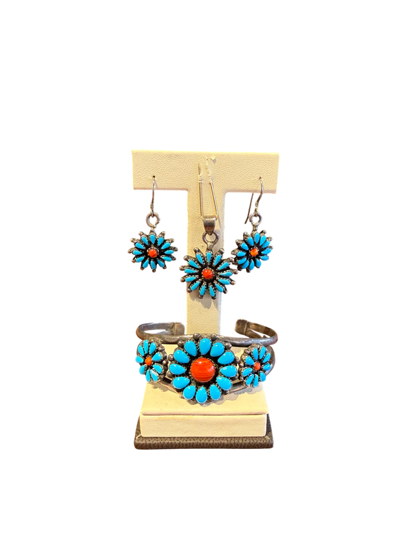Turquoise and Coral Set