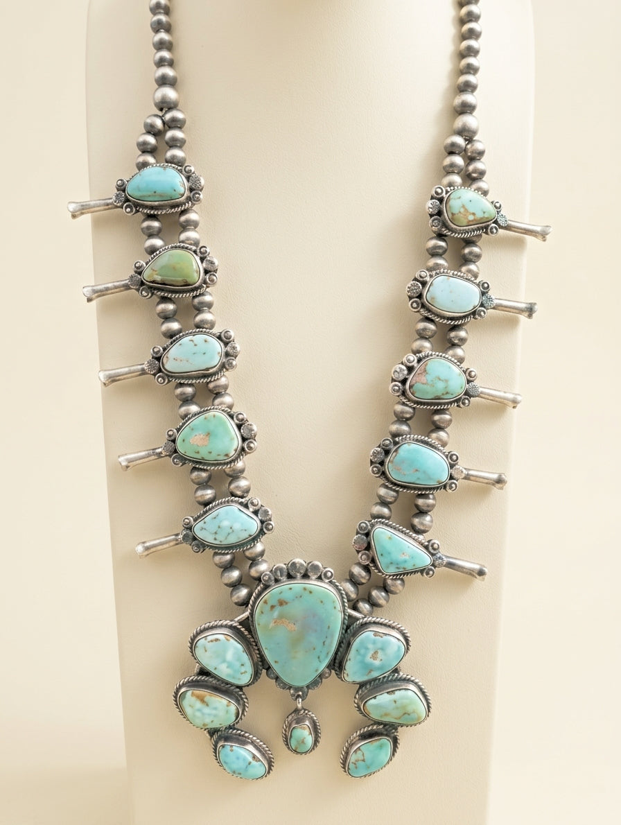 Kingman Turquoise Squash Blossom, Divine West Gallery