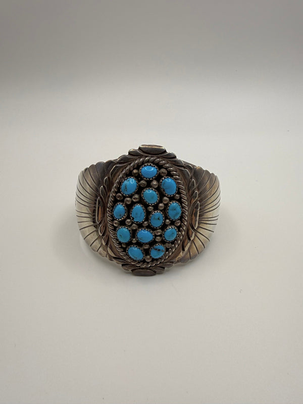 Turquoise Nugget Cuff Bracelet