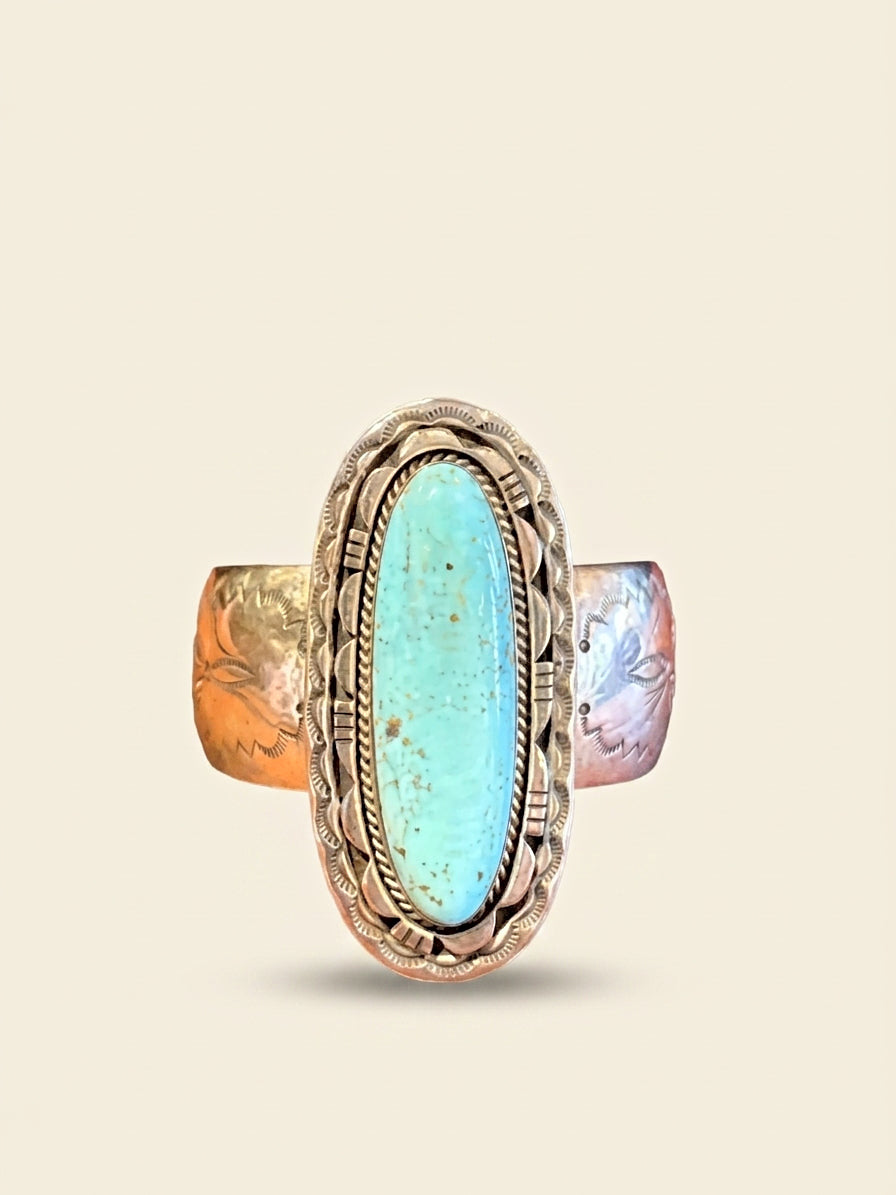 Kingman Turquoise Cuff, Divine West Gallery