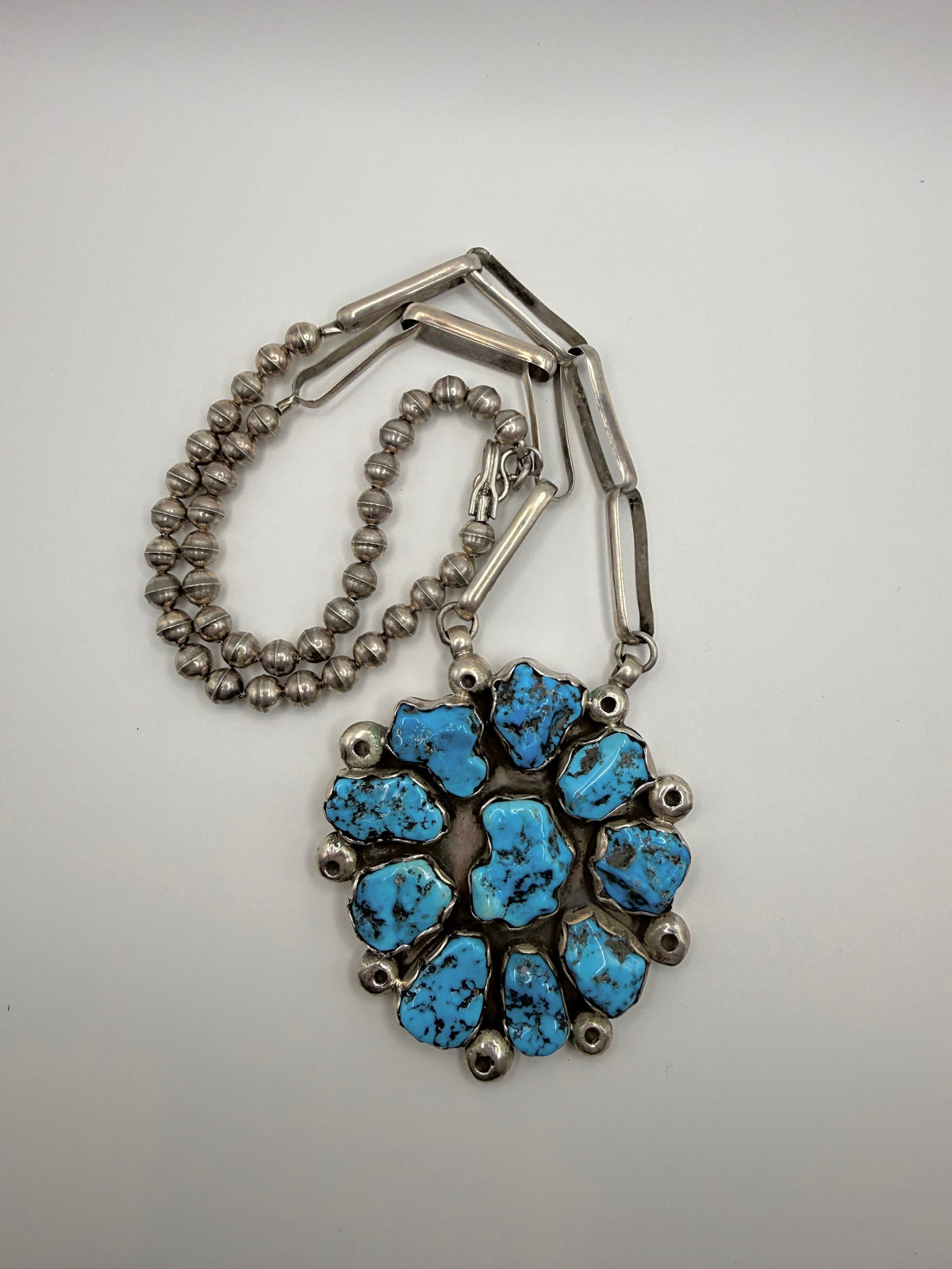 Blue Turquoise Nugget Cluster Necklace | source image 2 | 1ONoXkMQ154QqLVPNeSIQCaXvsHPYMNwM