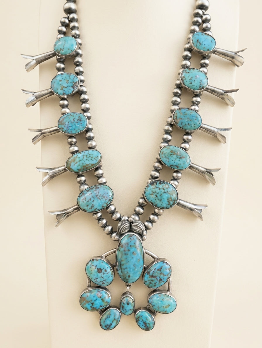 White Water Turquoise Squash Blossom, Divine West Gallery