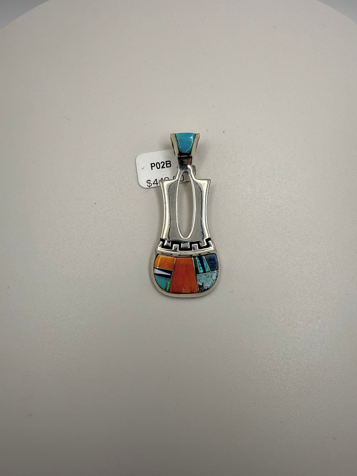Multi-Stone Inlay Wedding Vase Pendant — B. Joe