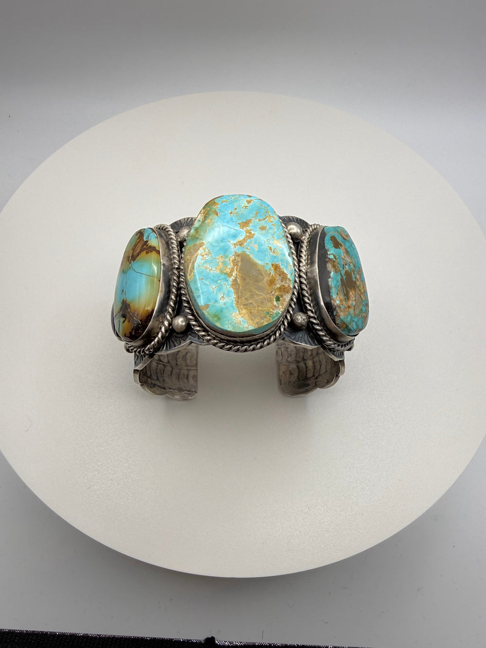 Royston Turquoise and Charoite Cuff Bracelet — Kathleen Yazzie