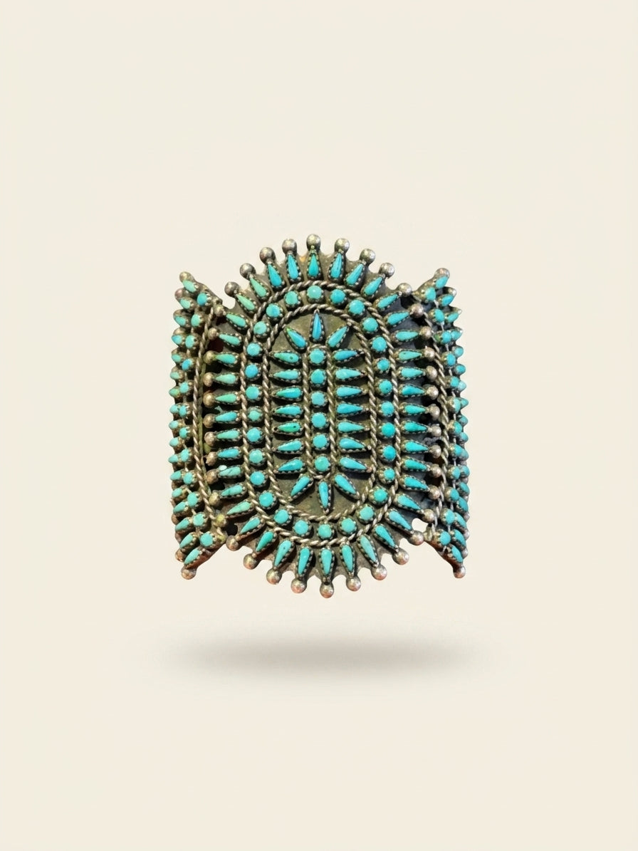 Zuni Needlepoint Cuff, Divine West Gallery
