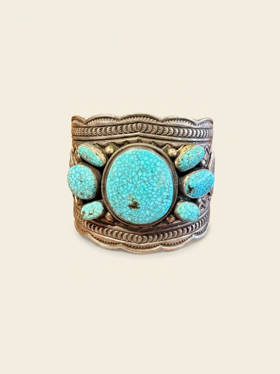 Spiderweb Turquoise Cuff, Divine West Gallery