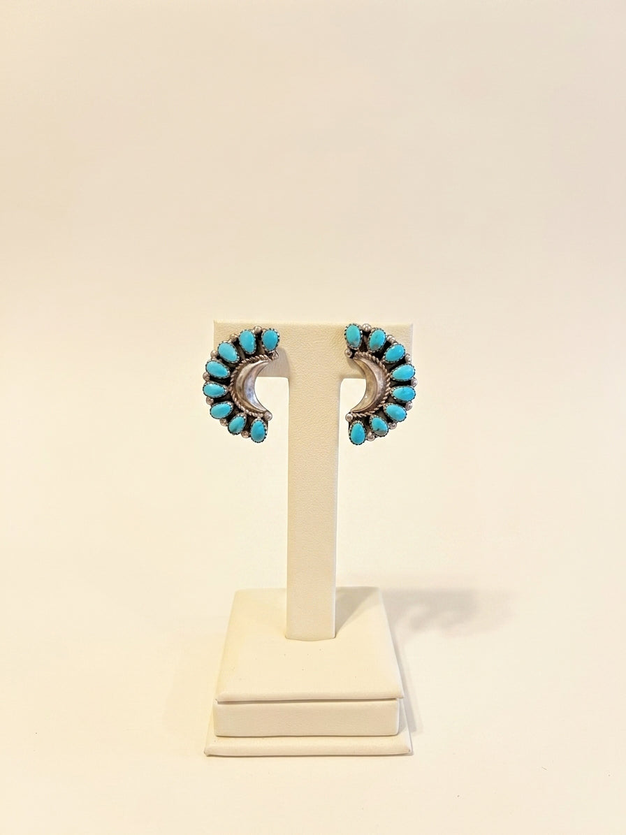 Zuni Half-Moon Earrings, Divine West Gallery