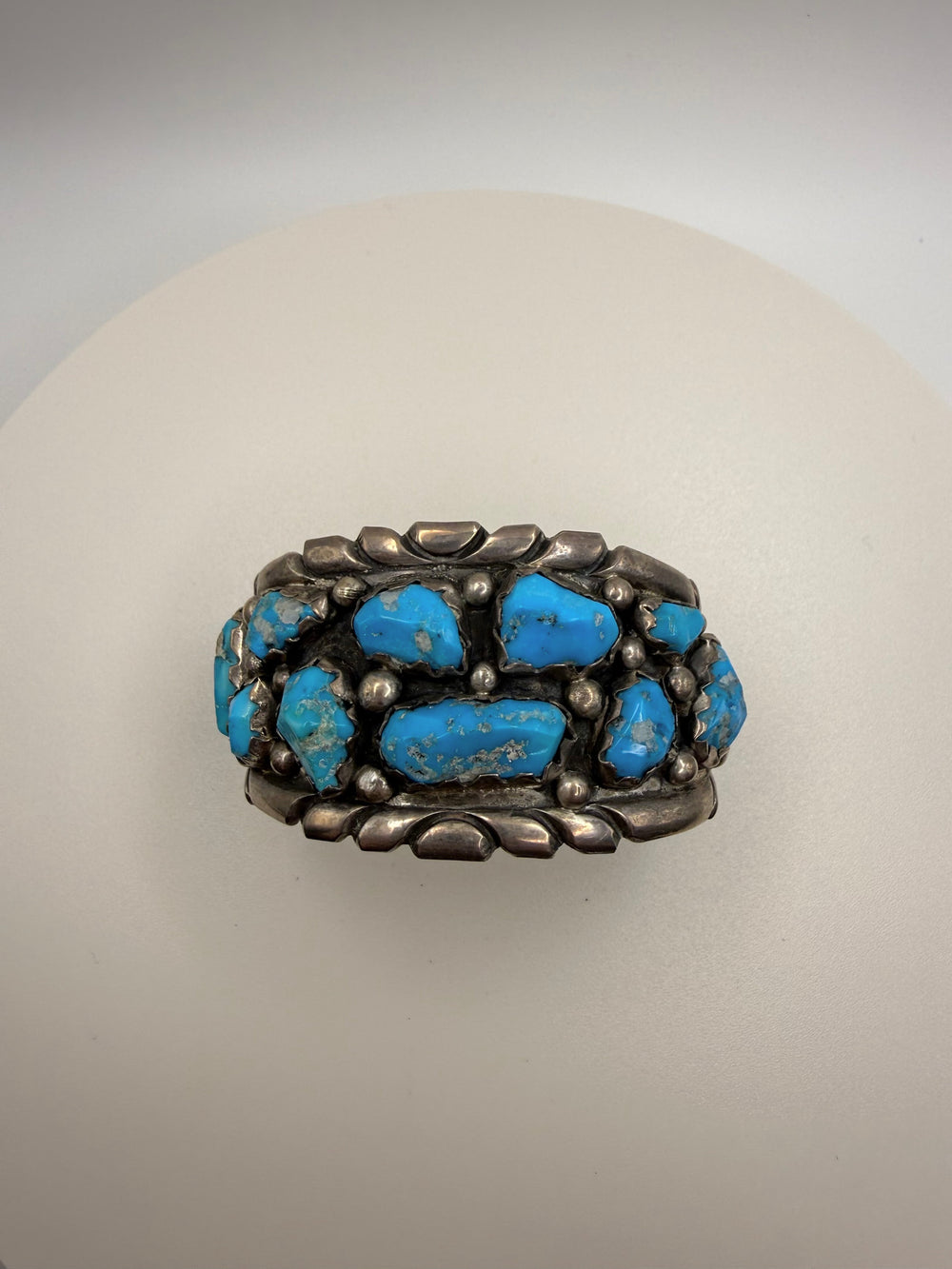 Spiderweb Turquoise Nugget Cuff Bracelet — Wayne C.