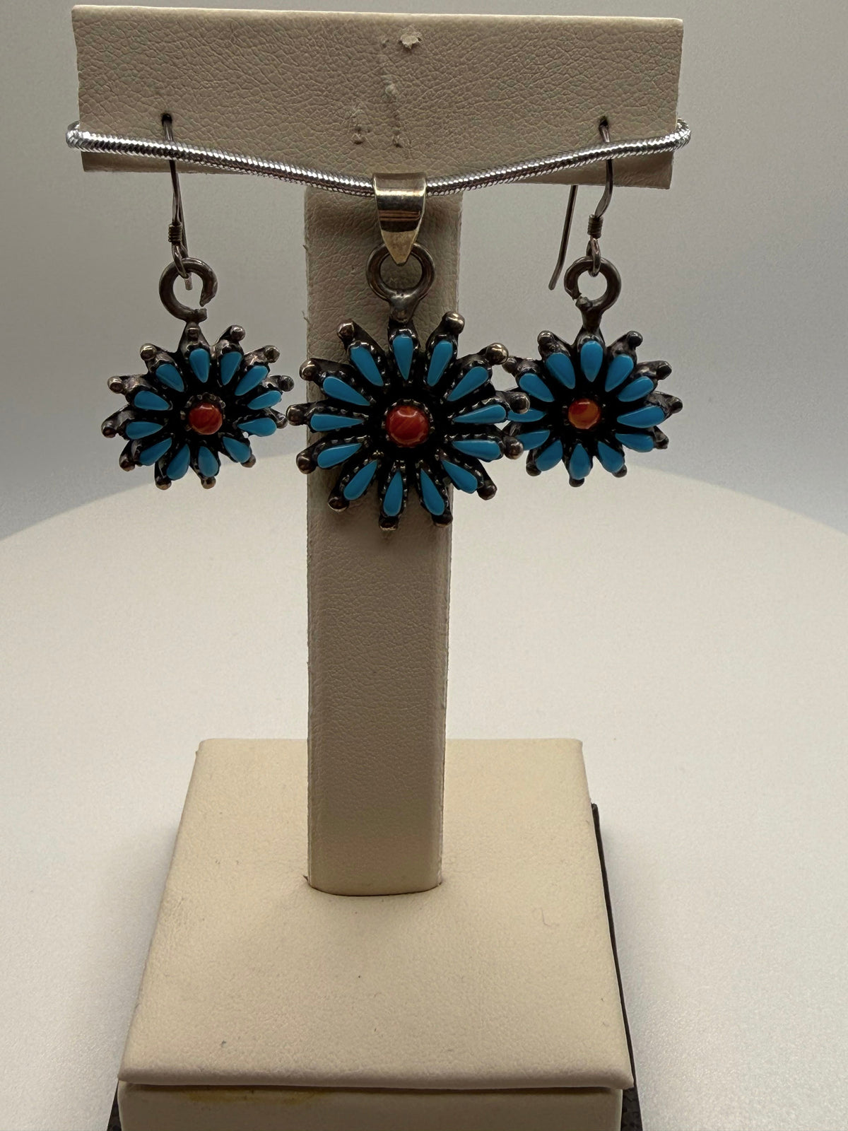 Needlepoint Earrings and Pendant — Divine West