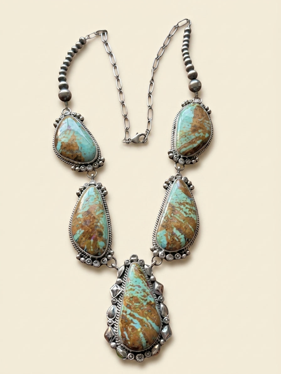 Number 8 Turquoise Lariat Necklace, Divine West Gallery