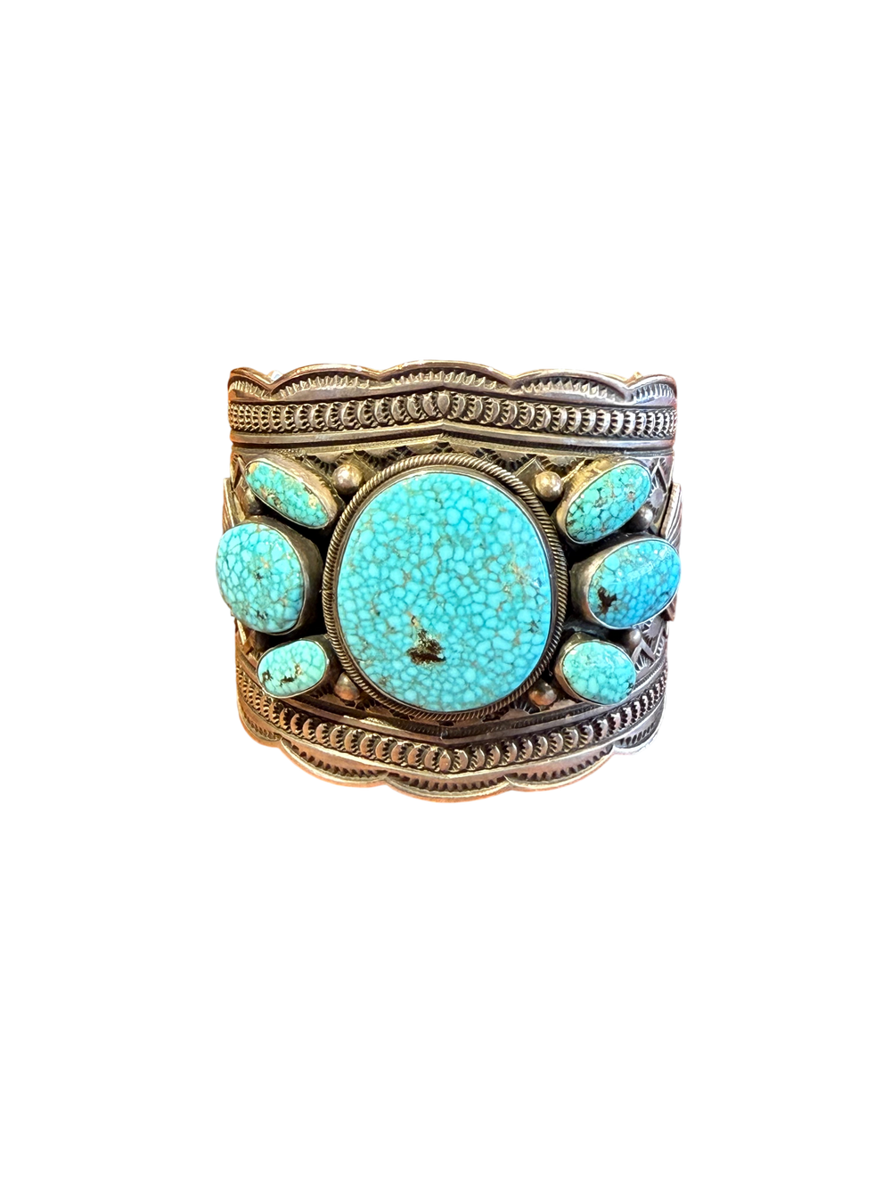 Divine West - Spiderweb Turquoise Cuff