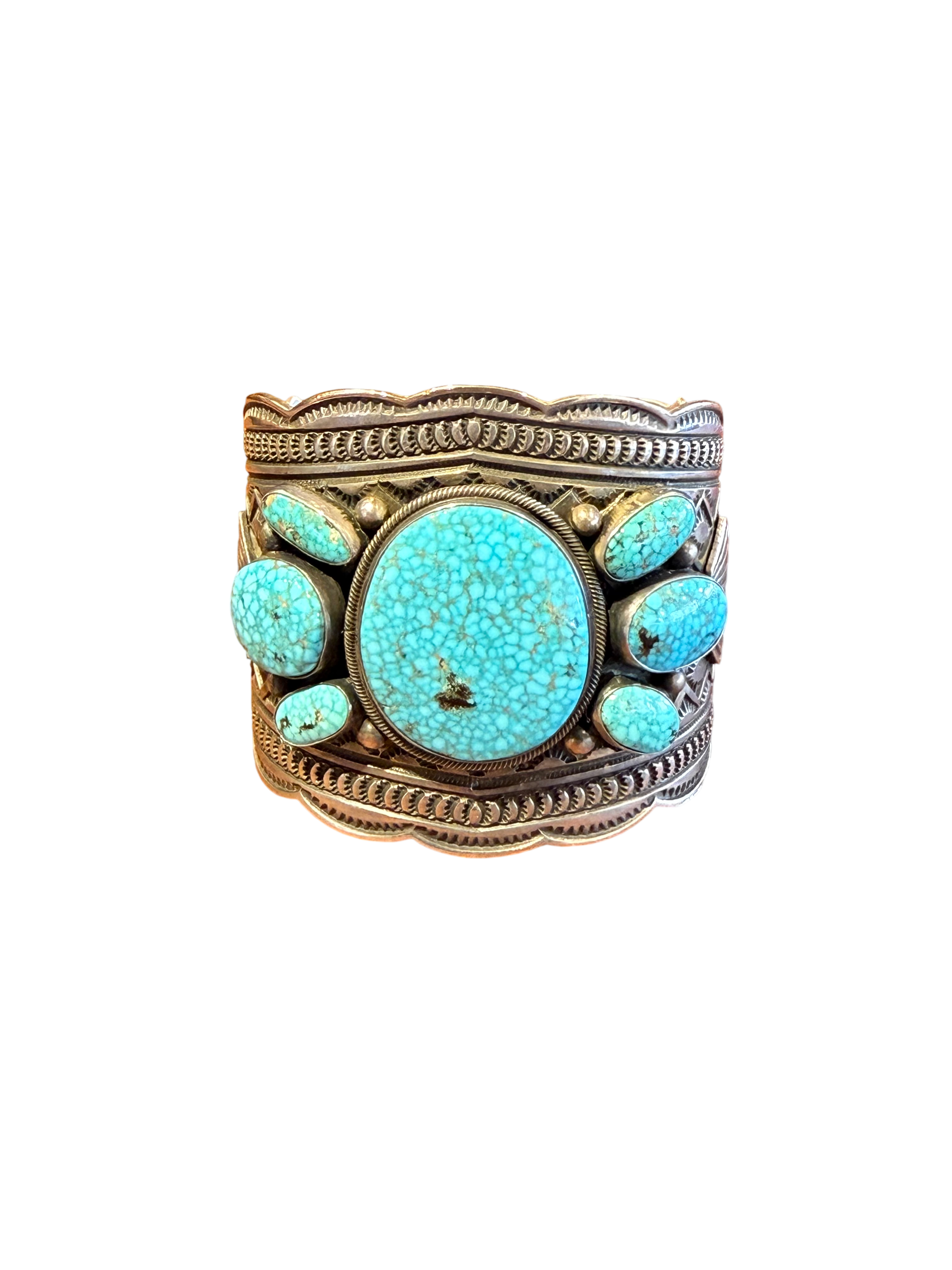 Divine West - Spiderweb Turquoise Cuff
