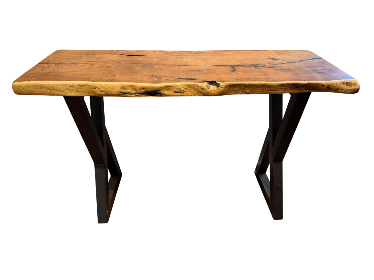 Divine West - Mesquite Sofa Table with Black Onyx Inlay