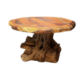 Divine West - Round Mesquite Dining Nook Table with Trunk Base