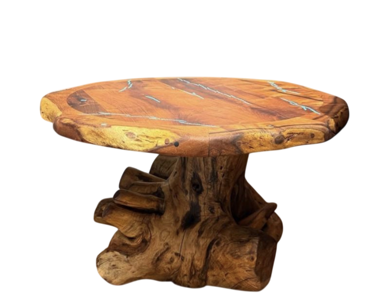 Divine West - Round Mesquite Dining Nook Table with Trunk Base