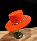Brian Decosta - Deep Red Hat with Nickel Hatband