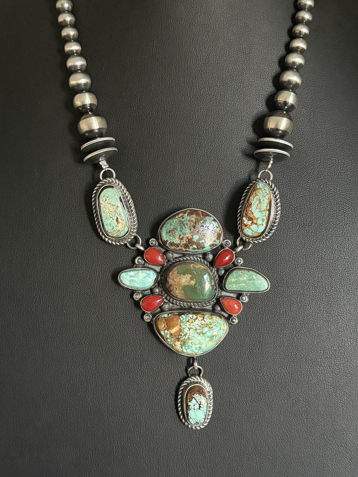 Turquoise and Coral Necklace