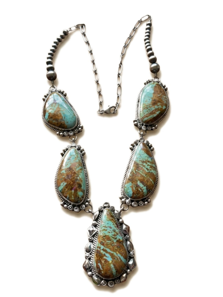 Number 8 Turquoise Lariat Necklace, Divine West Gallery