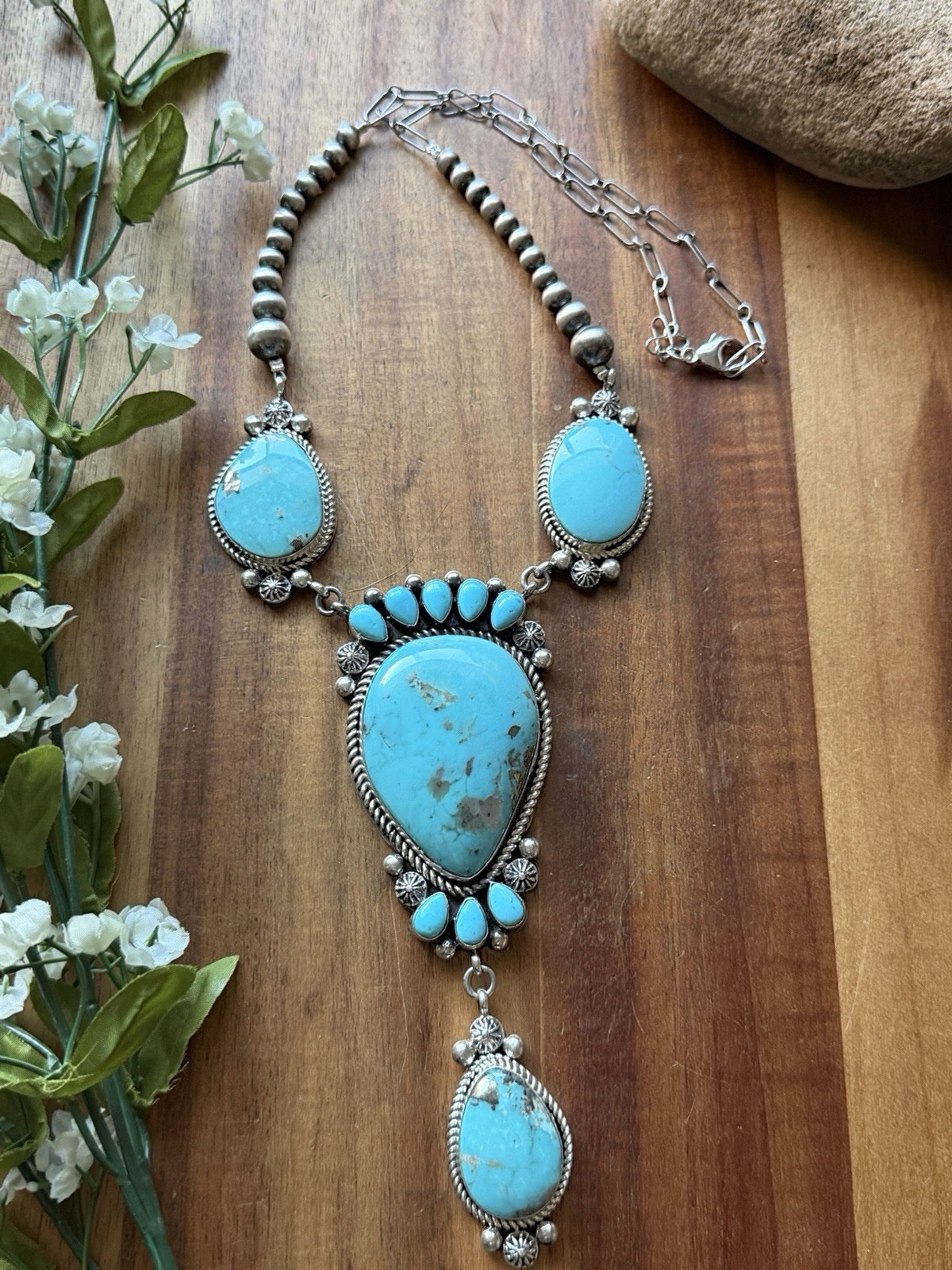 R Yazzie - Turquoise Lariat Necklace