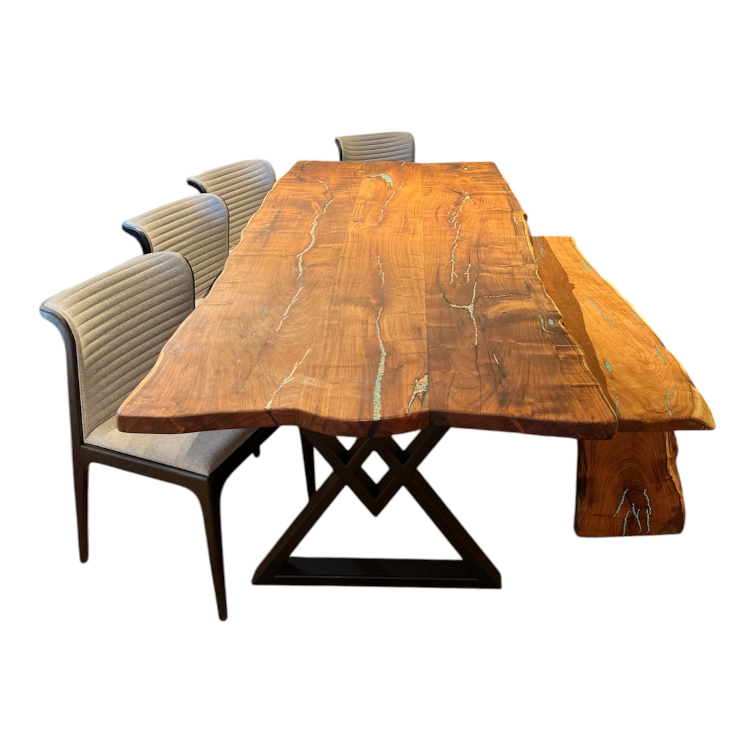 Divine West - Mesquite Dining Table w/ Metal Base