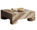 Divine West - Walnut Eka Side Coffee Table
