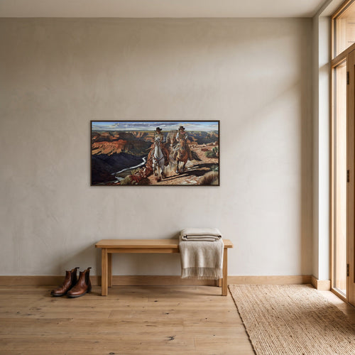 A River Runs Through, shown staged in a furnished interior