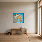Painted Spirit, shown staged in a furnished interior