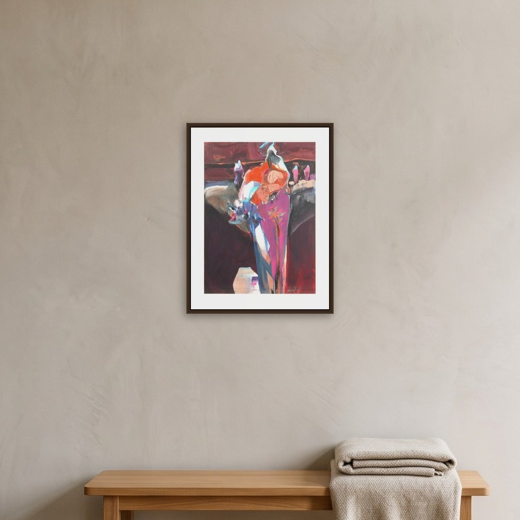 Twilight Stillness, shown staged in a furnished interior