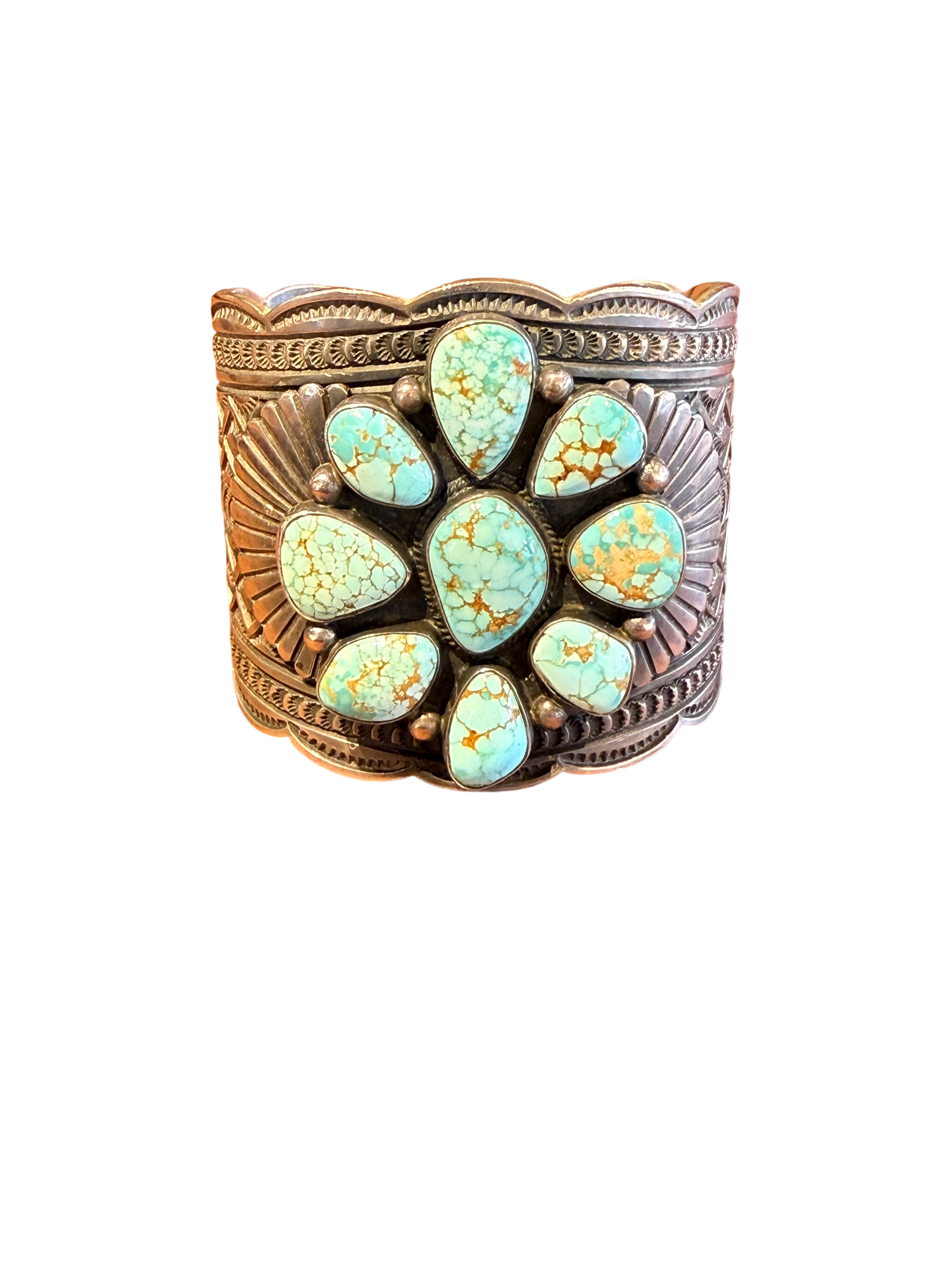 Divine West - Spiderweb Turquoise Cuff