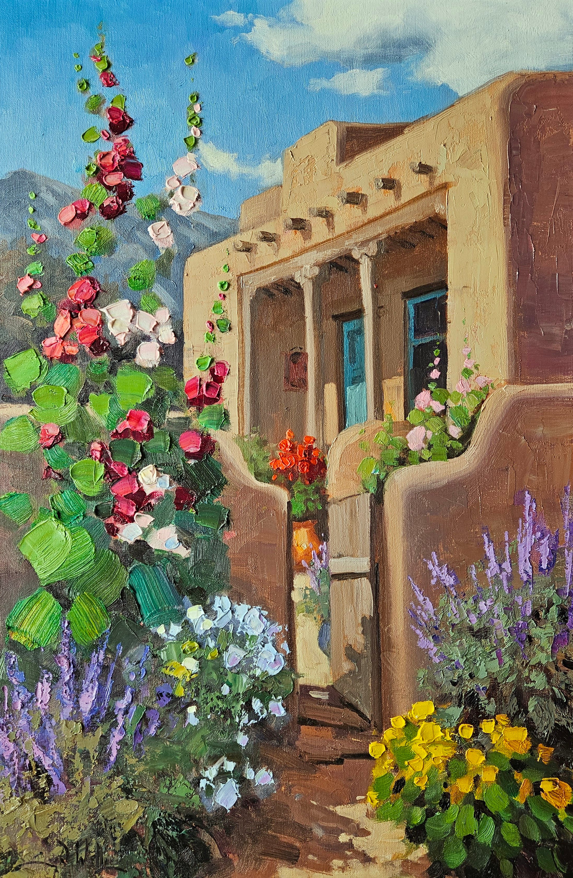 Welcome Home, oil painting by Sean Wallis, 30 by 20 inches